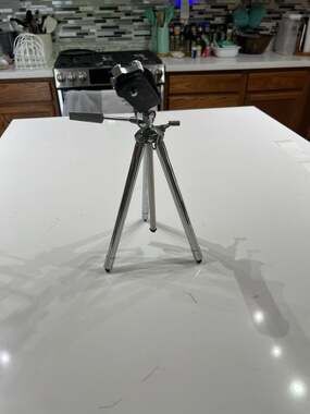 Vintage Goldcrest Telescoping Chrome Tabletop Camera Tripod Made in Japan